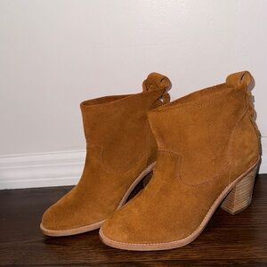 Soludos Chestnut Suede Ankle Booties